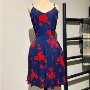 Blue Red Summer Dress